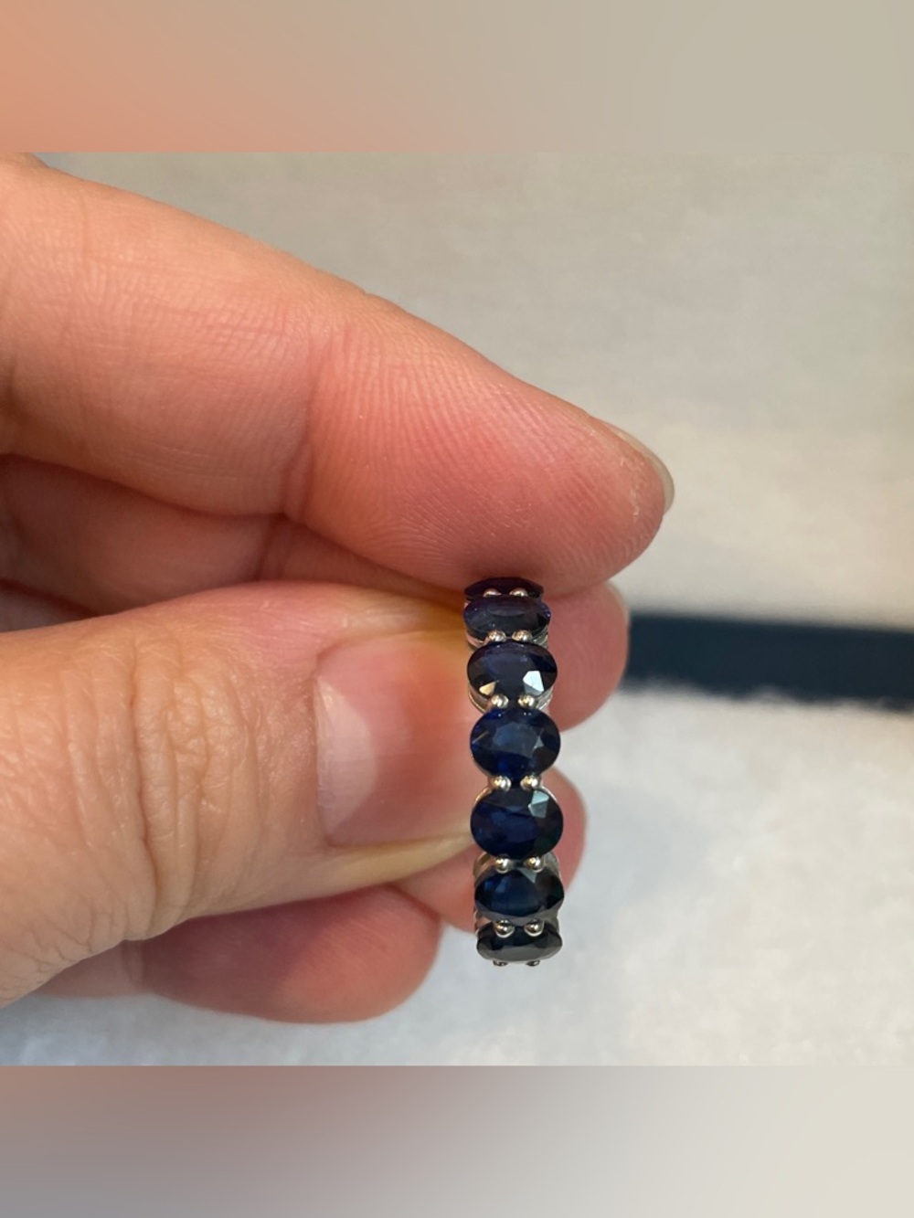 Ferkos Jewelry 14K White Gold Sapphire Ring - Picture 5 of 8